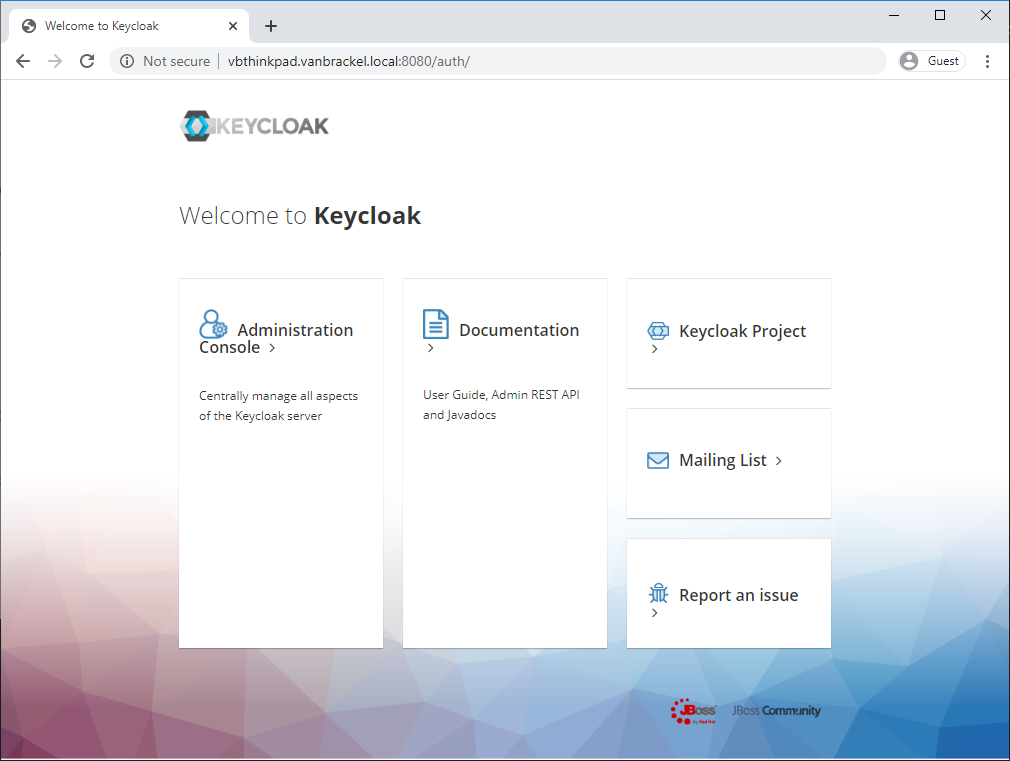 Keycloak welcome