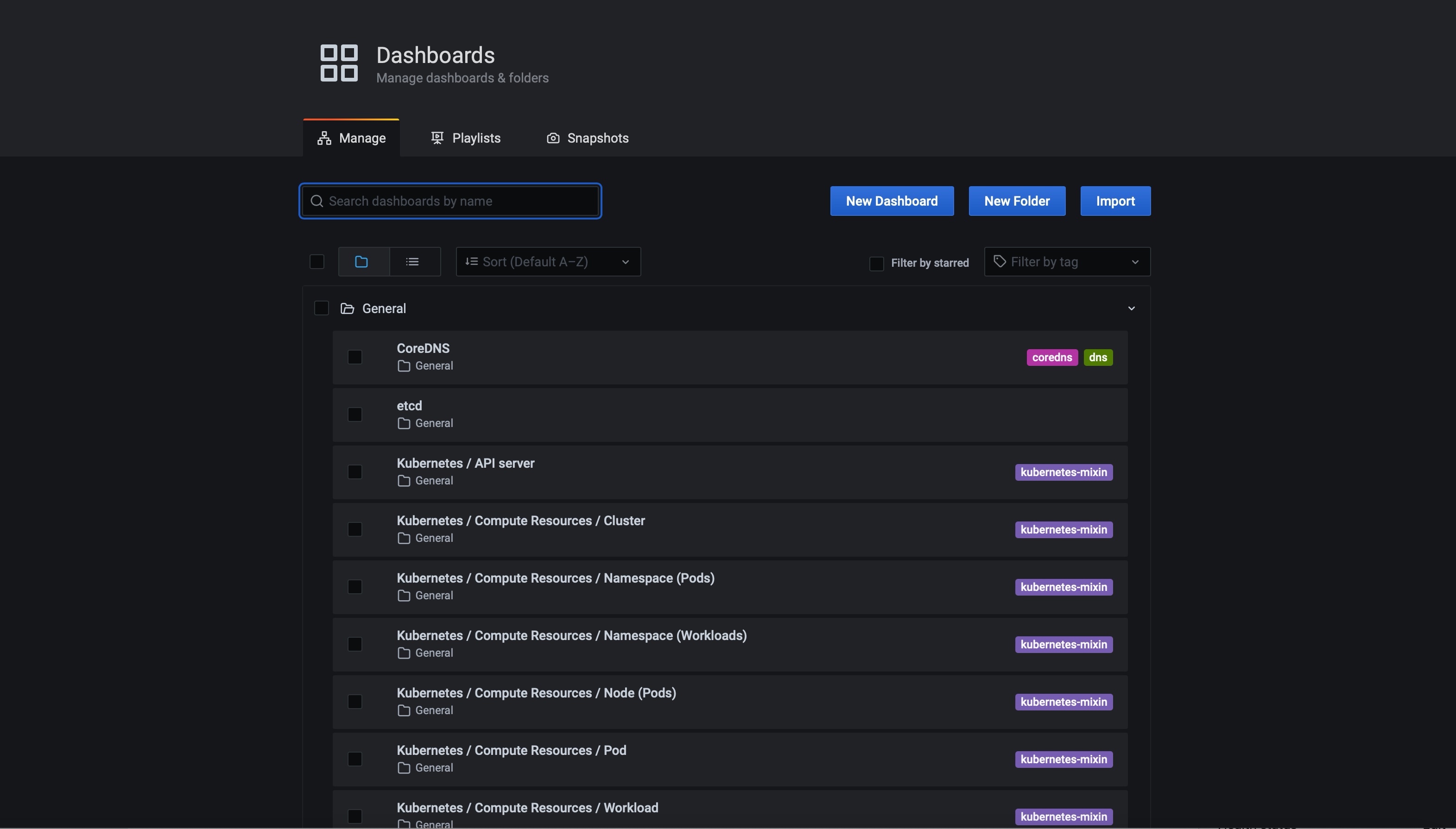 Manage Dashboard Screenshot